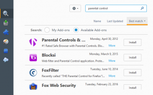 Mozilla Firefox Parental Control